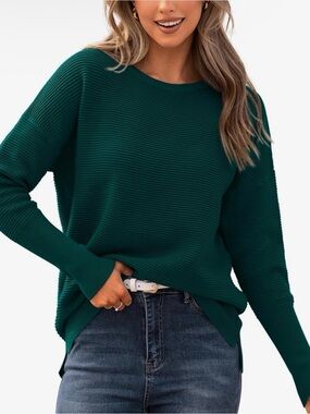 BTFBM Women's Ribbed Crewneck Sweater Medium